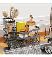 Sponge Holder for Kitchen Sink, Mecyfaty Sink Caddy with Self Drain Tray, Kitchen Sink Organizer,...