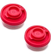 2Pcs Red Small Salt And Pepper Shakers For On The Go - Mini Shaker Set For Salt And Pepper With L...