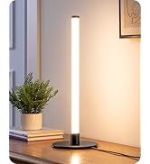 EDISHINE LED Table Lamp, Modern Slim Bedside Lamp with 360° Illumination, Stepless Dimming & 3 Co...