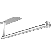Gewtur Paper Towel Holder Under Cabinet - Self Adhesive Paper Towel Roll Holders Wall Mount, Stai...