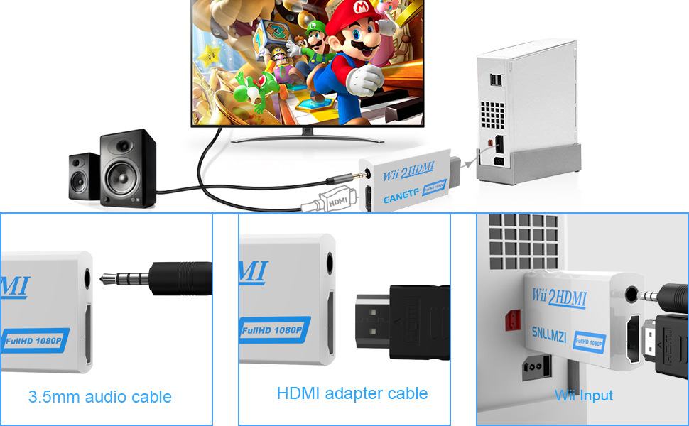Eanetf Wii to HDMI Converter
