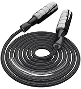 FITMYFAVO Jump Rope Cotton Adjustable Skipping Weighted jumprope for Women,Adult and Children Ath...