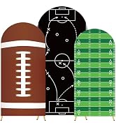 Bensbl 3 Pcs Football Backdrop Arch Covers 4ft 5ft 6ft Spandex Stretchy Party Backdrop for Footba...