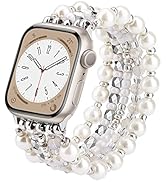 VISOOM Beaded Bracelet Compatible for Apple Watch Band 40mm/38mm/41mm Series 9 8 7 SE Series 6/5/...