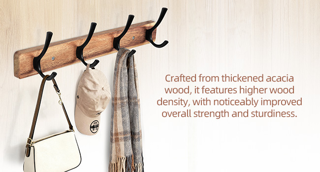 Wood Coat Hooks Wall Mount