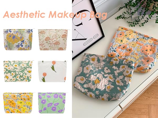 Floral makeup bag Cute Make up pouch