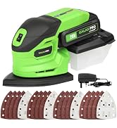 GALAX PRO Cordless Sander,2.0A Battery,12000 RPM Powerful Speed Detail Sanders with 20Pcs Sandpap...