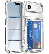 Jelanry for iPhone 17 Air Case, Wallet Clear Case with Credit Card Holder Heavy Duty Protection S...