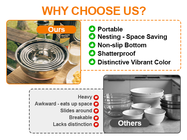 stainless steel bowls