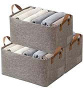 MURRI&MURRDI Fabric Storage Bins with Metal Frame, Large Decorative Storage Baskets for Organizin...