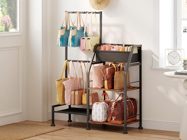 standing shelf for living room organizador de bolsos storage for purses small floor shelf