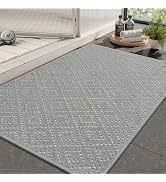 AMOAMI Thin Bath Mat, Super Absorbent Bath Mats for Bathroom, Quick Dry Rubber Backed Bath Rug No...