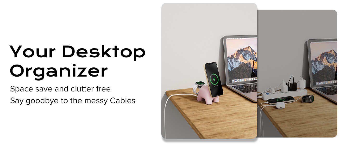 Small size wireless charging station, your desktop organizer