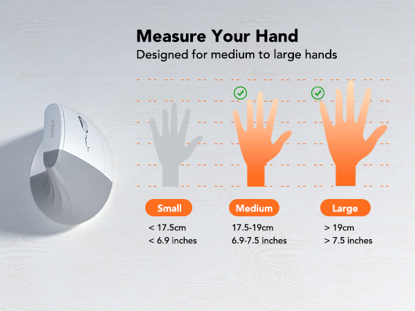 Small medium large hands