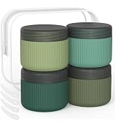 ME.FAN Travel Containers for Toiletries, TSA Approved 2 oz Silicone Cream Jars, Leak-proof Travel...
