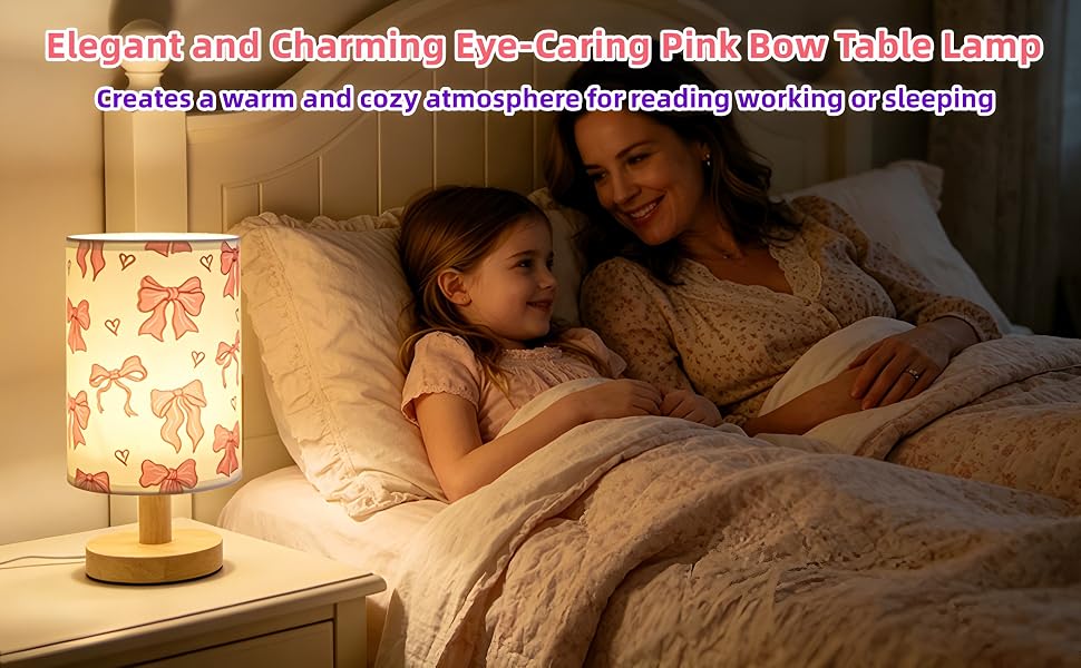 Pink Bow Table Lamp