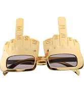 Juroicessry Tricky Middle Finger Sunglasses, Creative Middle Finger Flip Off Hand Shape Finger Si...
