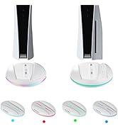 Iesooy for PS5 Stand - RGB LED Light - Vertical Holder Stand Accessory for PS5 , Compatible with ...