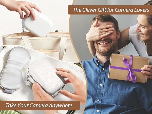 canon ixus sony 4k point and shoot carrying travel protective storage holder sd card leather eva