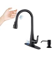 HGHGK Touch on Kitchen Faucet with Soap Dispenser and Pull Down Sprayer - Single Handle Kitchen S...