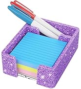 WINFFOR Acrylic Notepad Holder Dispenser - 3x3 in 2IN1 Sticky Note Memo Holder for Desk Organizer...