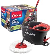 OCedar EasyWring Spin Mop and Bucket System Microfiber Reusable Floor Cleaning Hardwood safe