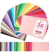 Simetufy 360 Sheets 36 Colors Crafts Tissue Paper for Gift Bags 11.5X8 Inch | Acid Free Tissue Pa...