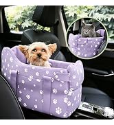 Cullaby Center Console Dog Car Seat Safe Travel for Small Dogs Under 15 lbs Detachable Washable P...