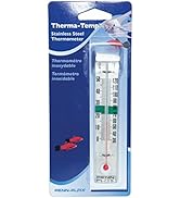 Penn-Plax Therma-Temp Stainless Steel Thermometer - Accurate Aquarium Thermometer - Easy to Read ...