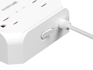 2 Prong Power Strip, WRXDMC 2 Prong to 3 Prong Outlet Adapter