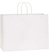 BagDream 25Pcs 16x6x12 Inches Kraft Paper Bags with Handles Bulk Gift Bags Shopping Bags for Groc...