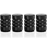 CouTunp 4PCS Black Tire Valve Stem Caps, Aluminum Tire Valve Cap, Leak-Proof, Universal Valve Ste...