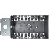 Adjustable 3-Gang Electrical Box for New Construction – Heavy-Duty Grey PVC Switch & Outlet Box w...