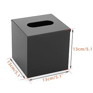 tissue box cover size information: 5.1x5.1x5.1 inches