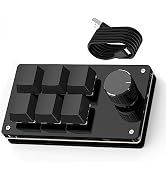 SIKAI CASE Programmable Macro Keyboard,6 Key Macro Mechanical Gaming Macro Keypad,Custom Knob Key...