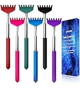 ZMOIVOK 6 Pack Back scratchers Set,Rubber Handles and Stainless Scratch Heads Back Scratcher Exte...