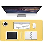 YXLILI Mouse Pad 31.5" x 15.7" Large Desk Mat PU Leather Desk Protector Blotter Waterproof Laptop...