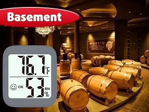 indoor thermometer for basement, wine cellar