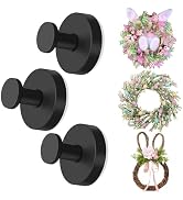 3Pcs Suction Cup Wreath Hangers, 2026 Upgraded Suction Cup Hooks Wreath Hangers for Front Door Gl...