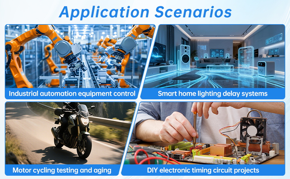 LCD Display Programmable Timer Relay Modules with Cross Screwdriver