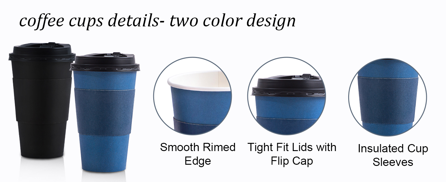 To Go Paper Cups, Hot & Cold Drinking Cups