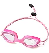 Vvinca Kids Swim Goggles with Bungee Strap No Leaking Anti Fog Toddler Goggles with Quick Adjust ...