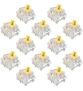 Zhouwang Crystal Yellow Switch Mechanical Keyboard Replacement,3 Pin Linear/Accurate Typing/Dustp...