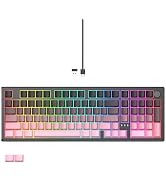 LUMI101 Wireless Mechanical Keyboard,Full-size keyboard with numeric keypad,Tri-Mode BT5.0/2.4GHz...