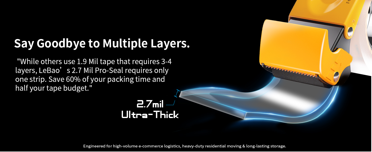 lebao heavy duty 2.7 mil thick tape ultra thick base material