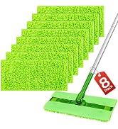 FIXSMITH Reusable Mop Pads Compatible with Swiffer Sweeper and All 10-12 inch Flat mops, 8 Pack W...