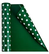 Flyhill Green St.Patrick's Day Wrapping Paper Roll-46.8sqft(17 Inch X 32.8 ft)-Reversible Gift Wr...