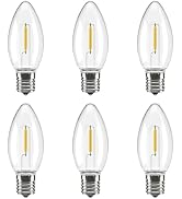 TJOY C7 Night Light Bulb, LED Candelabra Bulb, E12 Base, Warm White 2200K, 0.6W, 7W Equivalent, P...