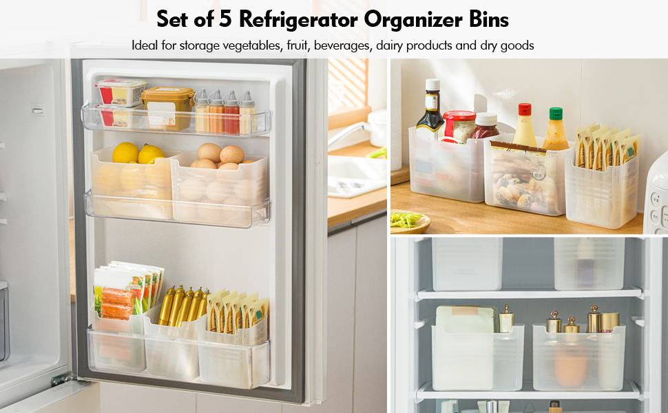 Refrigerator Organizer Box, Fridge Side Door Storage Containers