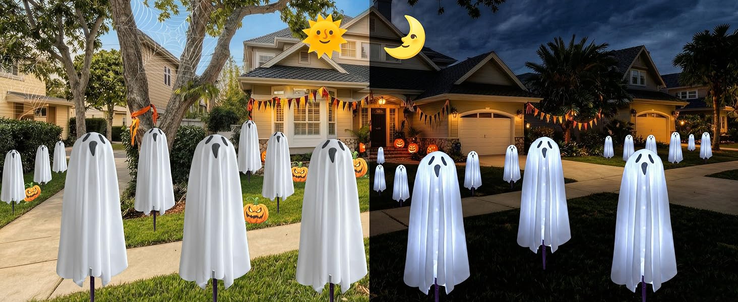 solar halloween ghost light